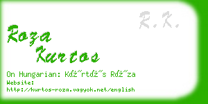 roza kurtos business card